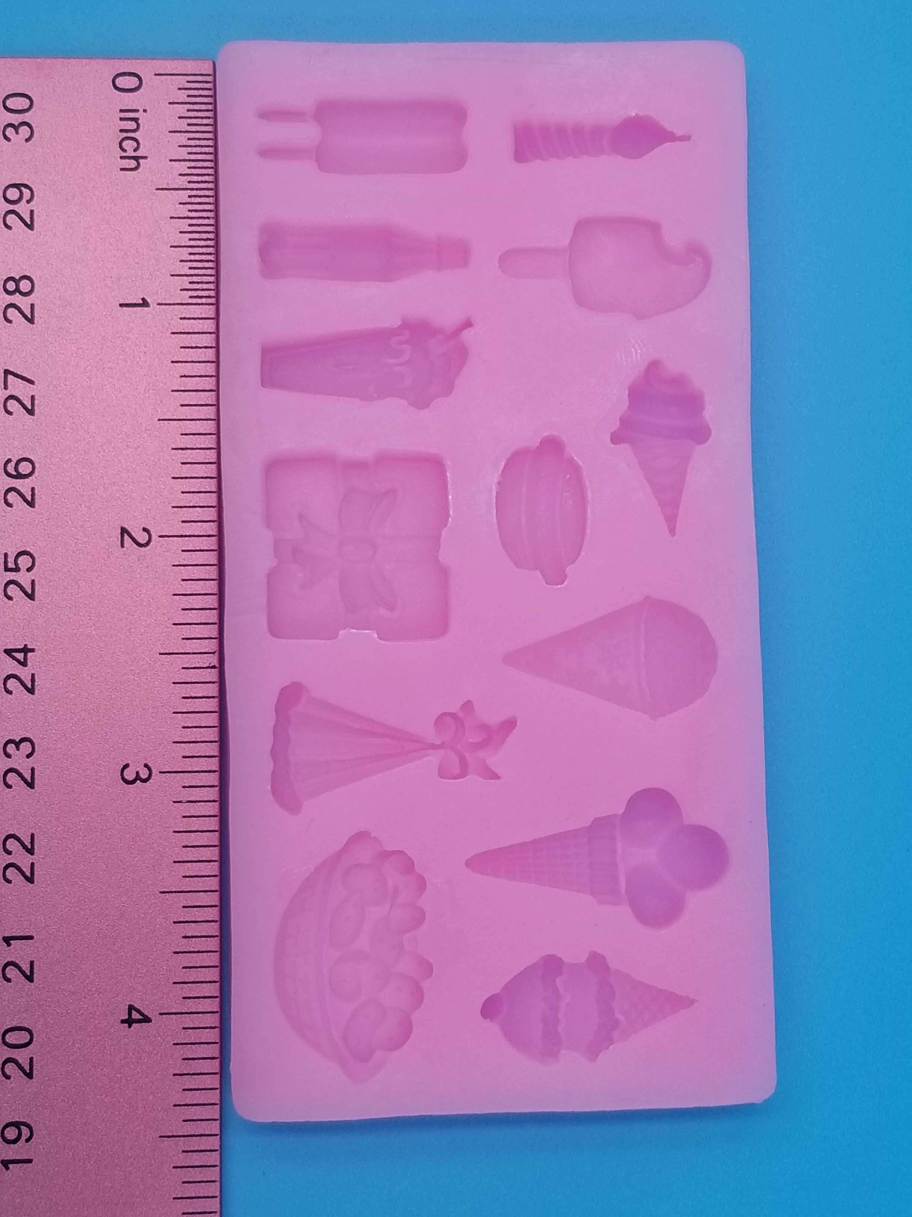 Ice Cream Party Silicone Mold - Food Safe - Chocolate
