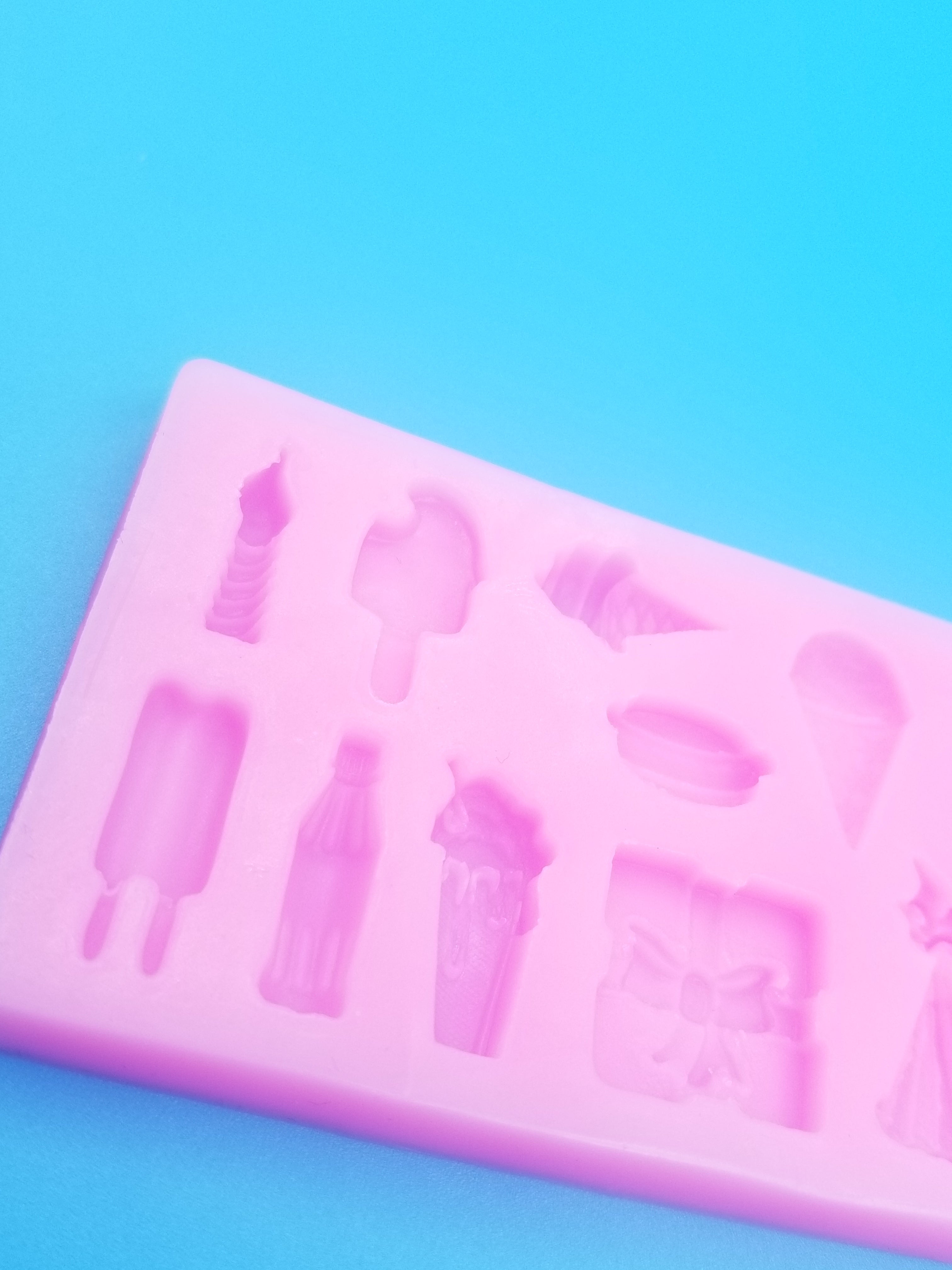 Ice Cream Party Silicone Mold - Food Safe - Chocolate