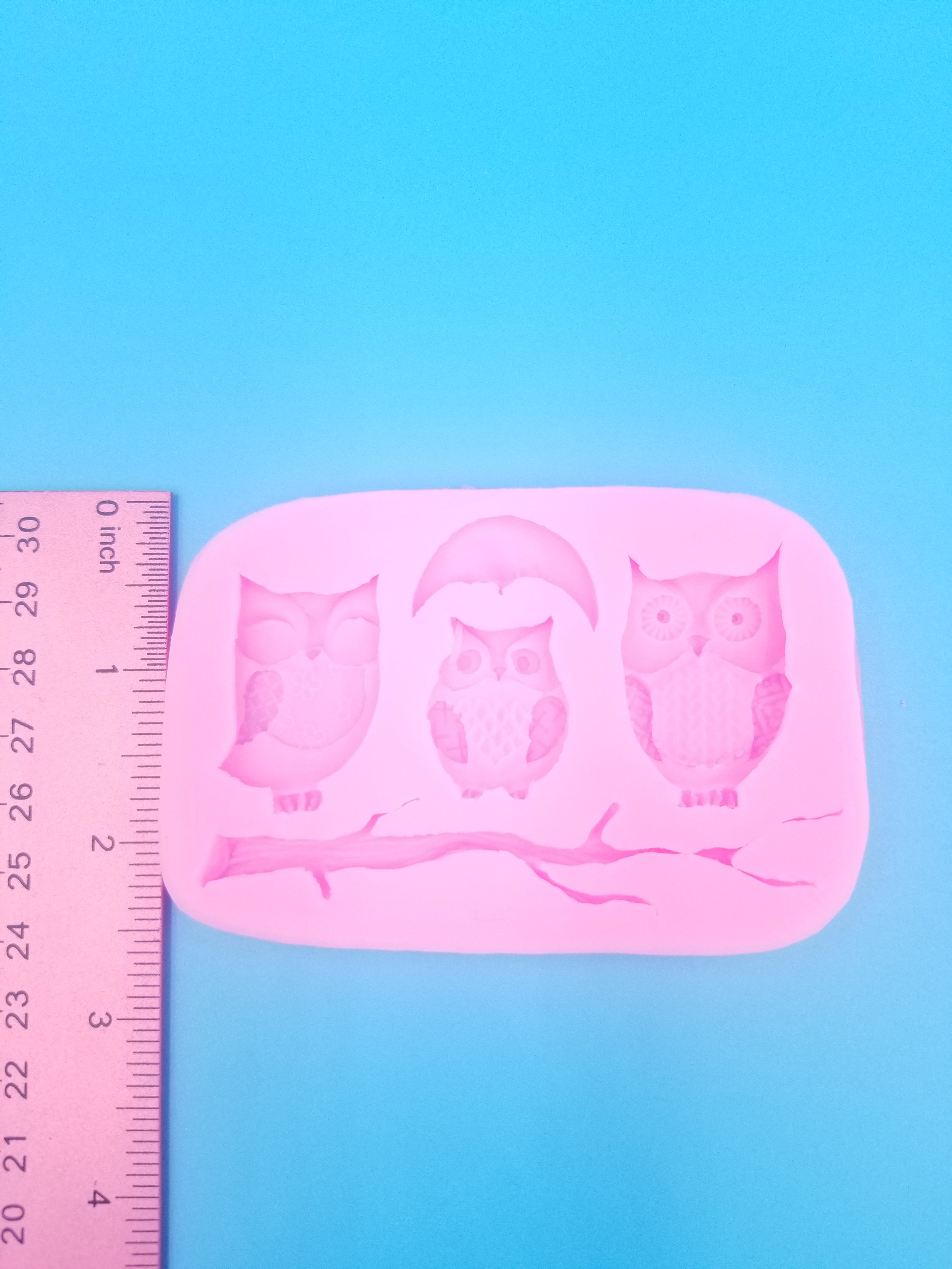 Owl and Moon Silicone Mold - Food Safe - Chocolate - Fondant